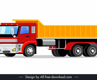 Dumper Truck Icon Modern 3d Design