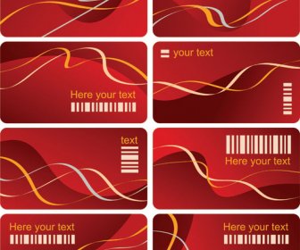 Dynamic Line Card Background Vector Set