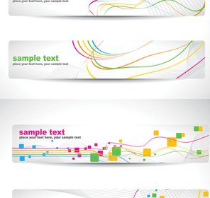 Dynamic Lines Banner Vector Graphic