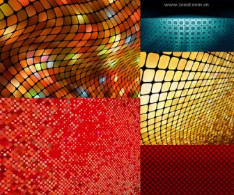 Dynamic Mosaic Background Vector Graphic