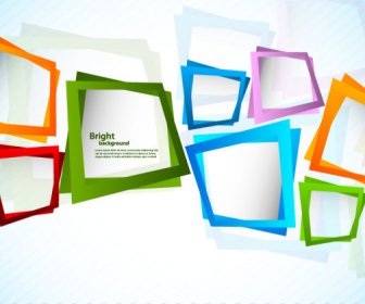 Dynamic Square Frame Modern Background Vector