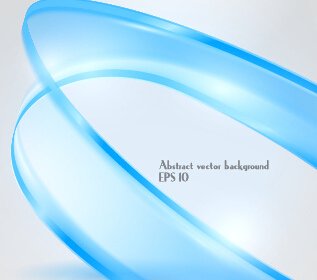 Dynamische Transparent Blue Ribbon Vektor Hintergrund