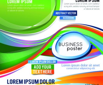 Dynamic Wave Business Style Brochure Cover Vector