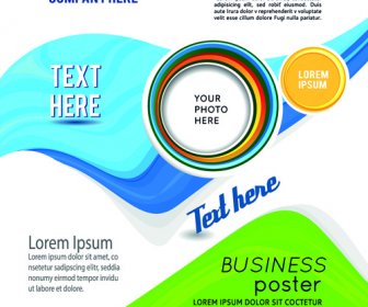Dynamic Wave Business Style Brochure Cover Vector