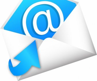 Ikon E-mail Dengan Panah Vektor Eps10