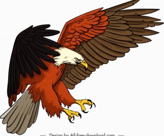 ícone Da águia Gesto De Caça Esboço Dos Desenhos Animados