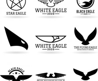 Logolar Büyük Toplama Vektörel çizimler Kartallar