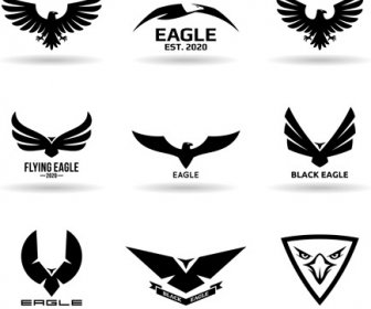 Eagles Logos Huge Collection Vectors