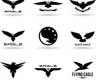 イーグルスのロゴの膨大なコレクションのベクトル