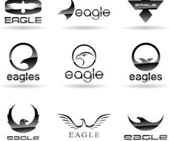 Logolar Büyük Toplama Vektörel çizimler Kartallar