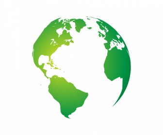 Tag Der Erde Designelement Elegante 3d Grün Weiß Globus Skizze