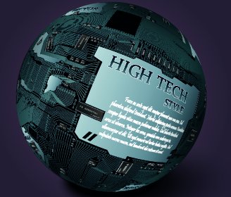 Tierra Con High Tech Background Vector