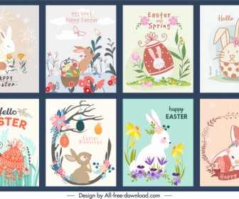Easter Banner Templates Colorful Classical Cute Decor