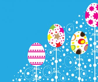 Easter Colorful Ornaments Design