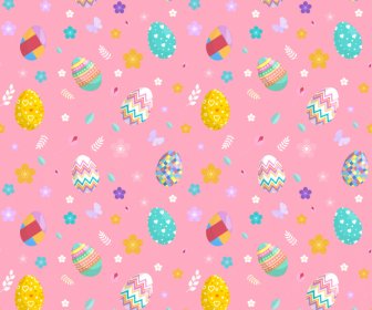  Easter Pattern Template Modern Colorful Elegant Repeating Eggs Decor