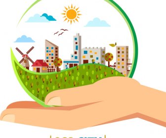 eco city on your hand