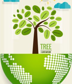 Eco Friendly Love Nature Vector Template