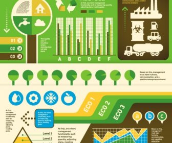 Eco-grüne Infografiken