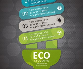 Eco Infographic Design On Bokeh Background