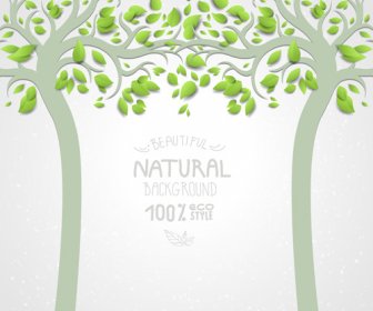 Vektor-Eco Natürlichen Stil Baum Hintergründe