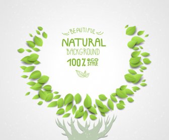 Eco Natural Style Tree Backgrounds Vector