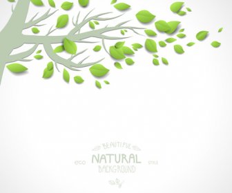 Eco Natural Style Tree Backgrounds Vector