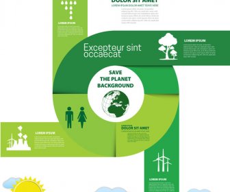 Eco Saving Background Design With Modern Style