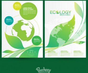 Ekoloji Broşürler Düz Tasarım