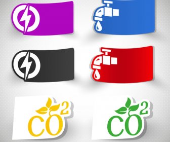 Ecology Icons Design With Curved Style