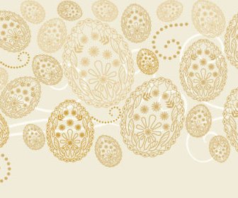 Egg Shaped Decorative Pattern Background Vector