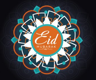 Eid Mubarak Celebraciones Vector Background
