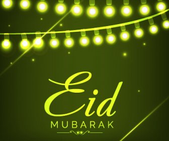 Eid Mubarak Celebraciones Vector Background