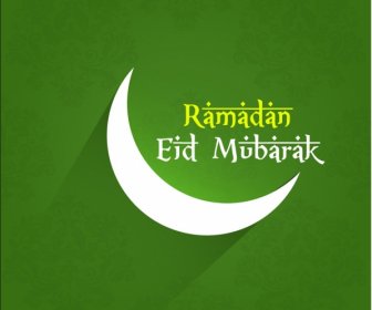 Eid Mubarak Vector Latar Belakang