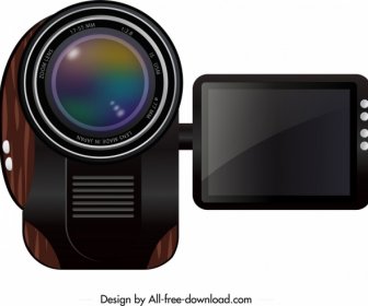 Design Moderno Elegante Câmera Filme Eletrônico De ícone