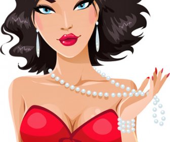 Elegant And Gorgeous Woman Vector