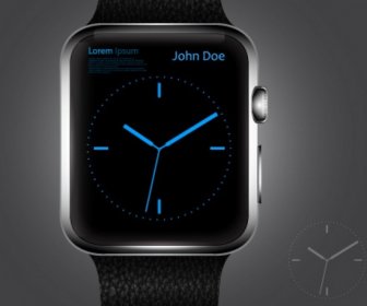 elegant apple smartwatch mockup design