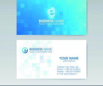 Elegant Business Cards Vectors Illustration Set