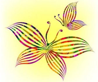 Elegant Butterflies Background Vector Set