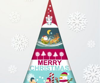 Elegant Christmas Tree Holiday Background Vector