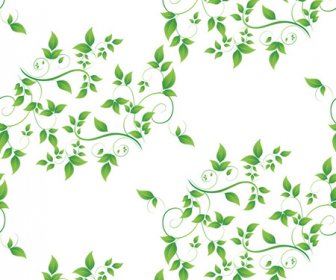 Elegant Green Leaves Seamless Pattern Vector