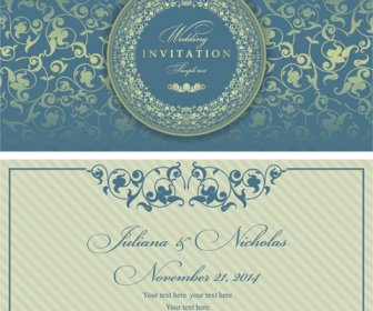 Vector De Diseño Elegante Invitaciones Estilo Vintage