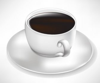 Elements Tasse Kaffee Und Heiße Schokolade Vektor Set