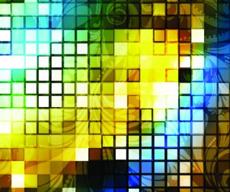 Elements Of Abstract Mosaics Background Vector