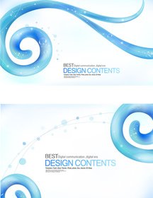 Elements Of Blue Curve Striped Background