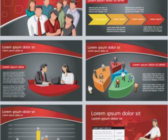 Elementi Di Business Infographics Template Vettoriale