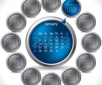 日曆 Grid13 設計向量集的元素
