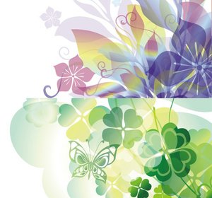 Elements Of Color Flowers Background Vector
