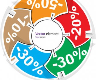 Elements Of Creative Discount Label Stickers Vector