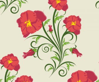 Elements Of Floral Backgrounds Vector Illustration