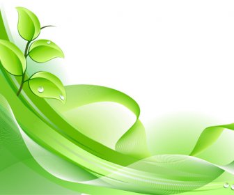 Elemente Von Frischem Grün Vektor-Hintergründe